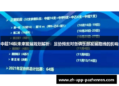 中超16队未来发展规划解析:足协预案对各俱乐部发展路线的影响 中超16队未来发展规划解析:足协预案对各俱乐部发展路线的影响